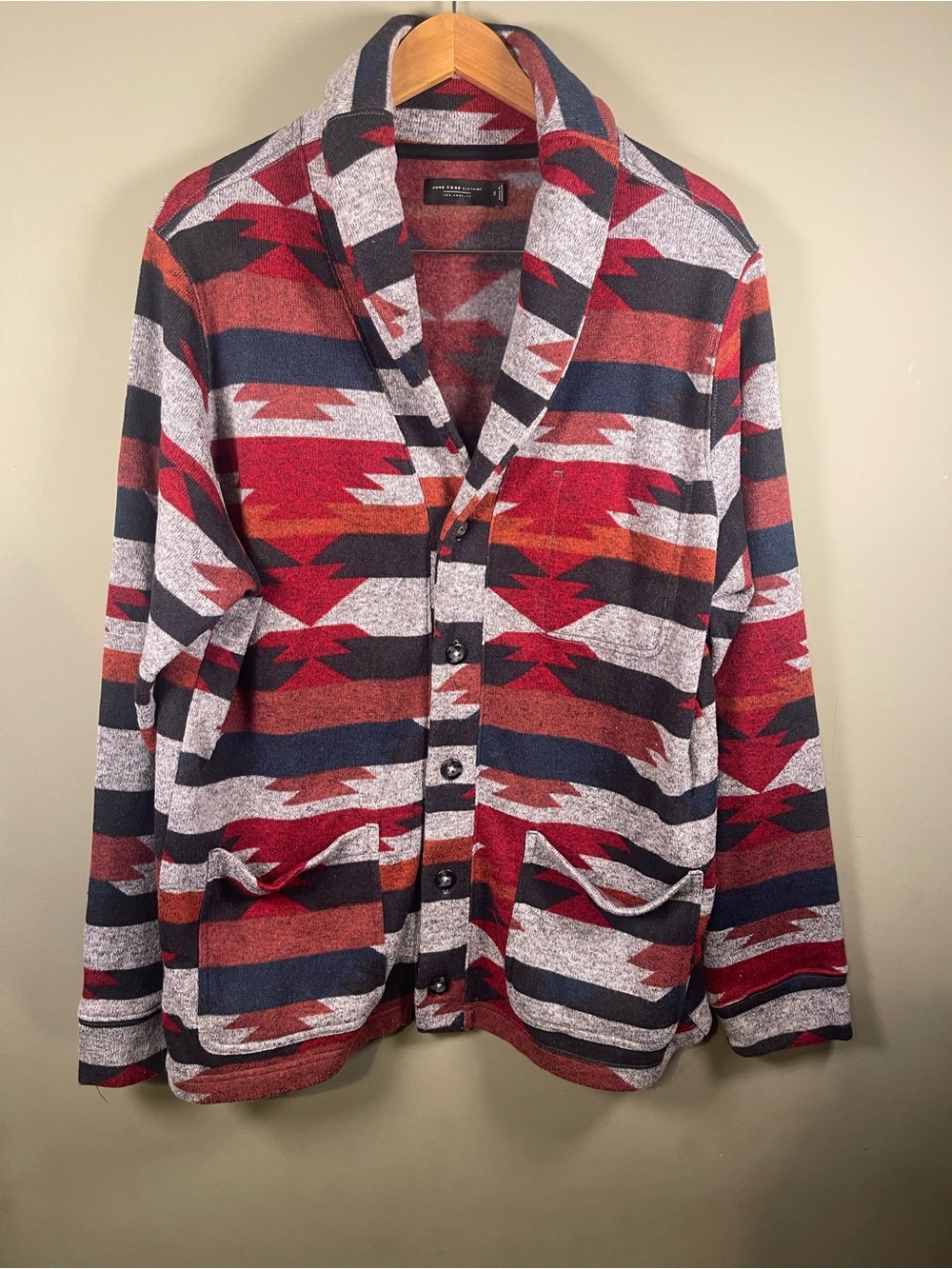 Junk Food Los Angeles Men’s Southwestern Cardigan XL Western Aztec